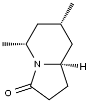 3(2H)-Indolizinone,hexahydro-5,7-dimethyl-,(5R,7S,8aR)-(9CI) Struktur