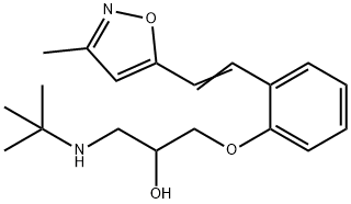 ((1,1-dimethylethyl)amino)-3-(2-(2-(3-methyl-5-isoxazolyl)ethenyl)phenoxy)-2-propanol Struktur