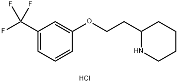 2-{2-[3-(Trifluoromethyl)phenoxy]ethyl}piperidinehydrochloride Struktur