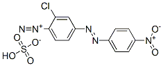 2-chloro-4-[(4-nitrophenyl)azo]benzenediazonium hydrogen sulphate Struktur