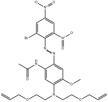 N-[5-[bis[2-(allyloxy)ethyl]amino]-2-[(2-bromo-4,6-dinitrophenyl)azo]-4-methoxyphenyl]acetamide Struktur