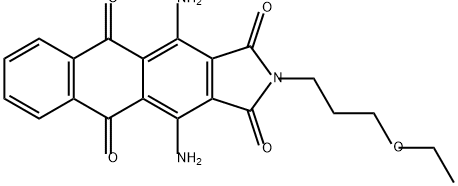 4,11-diamino-2-(3-ethoxypropyl)-1H-naphth[2,3-f]isoindole-1,3,5,10(2H)-tetrone Struktur