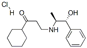 [R-(R*,S*)]-1-cyclohexyl-3-[(2-hydroxy-1-methyl-2-phenylethyl)amino]propan-1-one hydrochloride Struktur