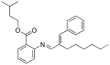 3-methylbutyl 2-[[2-(phenylmethylene)octylidene]amino]benzoate Struktur