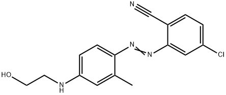 4-chloro-2-[[4-[(2-hydroxyethyl)amino]-o-tolyl]azo]benzonitrile Struktur