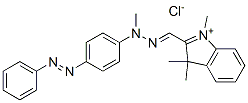 1,3,3-trimethyl-2-[[methyl[4-(phenylazo)phenyl]hydrazono]methyl]-3H-indolium chloride  Struktur