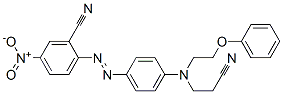 2-[[4-[(2-cyanoethyl)(2-phenoxyethyl)amino]phenyl]azo]-5-nitrobenzonitrile Struktur