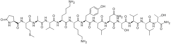 (PGLU16)-VASOACTIVE INTESTINAL PEPTIDE*F RAGMENT 16- Struktur