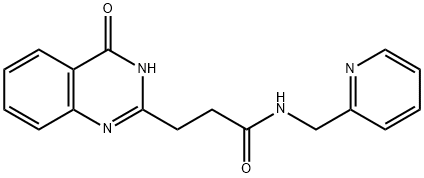 2-Quinazolinepropanamide, 3,4-dihydro-4-oxo-N-(2-pyridinylmethyl)- Struktur