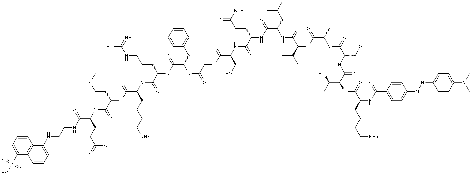 DABCYL-LYS-HCOV-SARS REPLICASE POLYPROTEIN 1AB (3235-3246)-GLU-EDANS Struktur