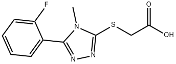 2-{[5-(2-fluorophenyl)-4-methyl-4H-1,2,4-triazol-3-yl]sulfanyl}acetic acid Struktur