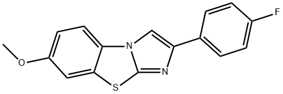 2-(4-FLUOROPHENYL)-7-METHOXYIMIDAZO[2,1-B]BENZOTHIAZOLE Struktur