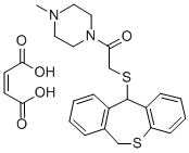 1-(((6,11-Dihydrodibenzo(b,e)thiepin-11-yl)thio)acetyl)-4-methylpipera zine maleate Struktur