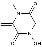 2,5-Piperazinedione,  1-hydroxy-4-methyl-3-methylene- Struktur