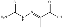 Propanoic acid, 2-[(aminothioxomethyl)hydrazono]-, (E)- (9CI) Struktur