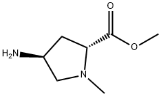 D-Proline, 4-amino-1-methyl-, methyl ester, (4S)- (9CI) Struktur