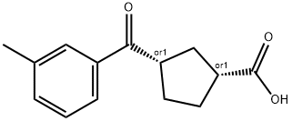 CIS-3-(3-METHYLBENZOYL)CYCLOPENTANE-1-CARBOXYLIC ACID Struktur