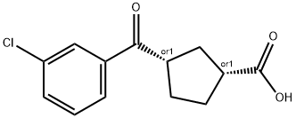 CIS-3-(3-CHLOROBENZOYL)CYCLOPENTANE-1-CARBOXYLIC ACID Struktur