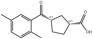 CIS-3-(2,5-DIMETHYLBENZOYL)CYCLOPENTANE-1-CARBOXYLIC ACID Struktur