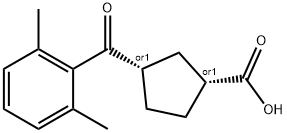 CIS-3-(2,6-DIMETHYLBENZOYL)CYCLOPENTANE-1-CARBOXYLIC ACID Struktur