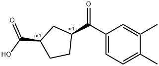 CIS-3-(3,4-DIMETHYLBENZOYL)CYCLOPENTANE-1-CARBOXYLIC ACID Struktur