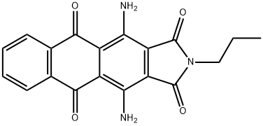 4,11-Diamino-2-propyl-1H-naphth[2,3-f]isoindole-1,3,5,10(2H)-tetrone Struktur