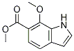 1H-Indole-6-carboxylic acid, 7-Methoxy-, Methyl ester Struktur