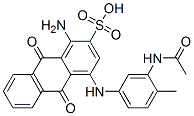 4-[[3-(acetylamino)-4-methylphenyl]amino]-1-amino-9,10-dihydro-9,10-dioxoanthracene-2-sulphonic acid Struktur