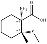 Cyclohexanecarboxylic acid, 1-amino-2-methyl-2-(methylthio)-, cis- (9CI) Struktur