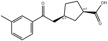 CIS-3-[2-(3-METHYLPHENYL)-2-OXOETHYL]CYCLOPENTANE-1-CARBOXYLIC ACID Struktur