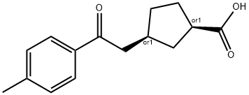 CIS-3-[2-(4-METHYLPHENYL)-2-OXOETHYL]CYCLOPENTANE-1-CARBOXYLIC ACID Struktur