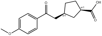 CIS-3-[2-(4-METHOXYPHENYL)-2-OXOETHYL]CYCLOPENTANE-1-CARBOXYLIC ACID Struktur