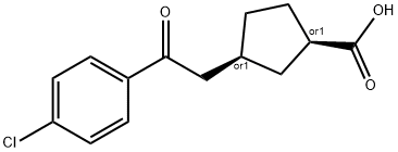 CIS-3-[2-(4-CHLOROPHENYL)-2-OXOETHYL]CYCLOPENTANE-1-CARBOXYLIC ACID Struktur