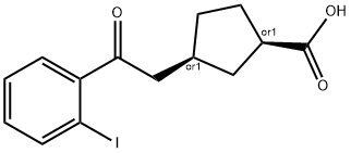 CIS-3-[2-(2-IODOPHENYL)-2-OXOETHYL]CYCLOPENTANE-1-CARBOXYLIC ACID Struktur