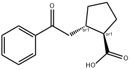 TRANS-2-(2-OXO-2-PHENYLETHYL)CYCLOPENTANE-1-CARBOXYLIC ACID Struktur