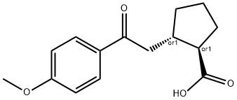 TRANS-2-[2-(4-METHOXYPHENYL)-2-OXOETHYL]CYCLOPENTANE-1-CARBOXYLIC ACID Struktur