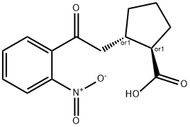 TRANS-2-[2-OXO-2-(2-NITROPHENYL)ETHYL]CYCLOPENTANE-1-CARBOXYLIC ACID Struktur