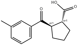 TRANS-2-(3-METHYLBENZOYL)CYCLOPENTANE-1-CARBOXYLIC ACID Struktur