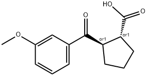 TRANS-2-(3-METHOXYBENZOYL)CYCLOPENTANE-1-CARBOXYLIC ACID Struktur