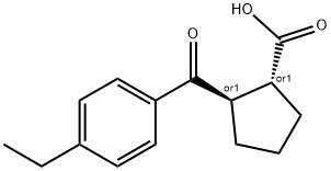 TRANS-2-(4-ETHYLBENZOYL)CYCLOPENTANE-1-CARBOXYLIC ACID Struktur