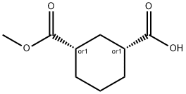 CIS-3-CARBOMETHOXYCYCLOHEXANE-1-CARBOXYLIC ACID Struktur