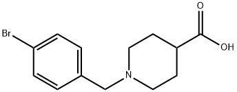 1-(4-BROMO-BENZYL)-PIPERIDINE-4-CARBOXYLIC ACID HYDROCHLORIDE Struktur