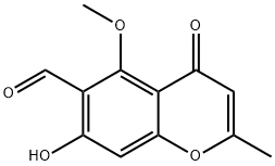 7-Hydroxy-5-methoxy-2-methyl-4-oxo-4H-1-benzopyran-6-carbaldehyde Struktur