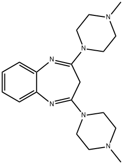 2,4-Bis(4-Methyl-1-piperazinyl)-3H-1,5-benzodiazepine Struktur