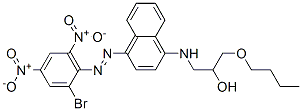 1-[[4-[(2-bromo-4,6-dinitrophenyl)azo]-1-naphthyl]amino]-3-butoxypropan-2-ol Struktur