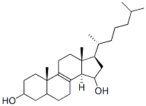 cholest-8-ene-3,15-diol Struktur