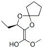 Methanol, (3-ethyl-1,4-dioxaspiro[4.4]non-2-ylidene)methoxy-, (R)- (9CI) Struktur