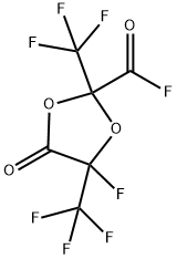 4-fluoro-5-oxo-2,4-bis(trifluoromethyl)-1,3-dioxolane-2-carbonyl fluoride Struktur