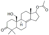 Androst-8(14)en-19-ol-3-one, 17-acetoxy-4,4-dimethyl- Struktur