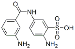 2-amino-5-[(3-aminobenzoyl)amino]benzenesulphonic acid Struktur